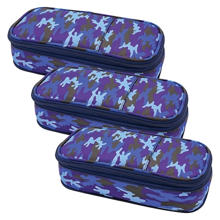 Teacher Created Resources Blue Camo Pencil Case, 3PK TCR6126